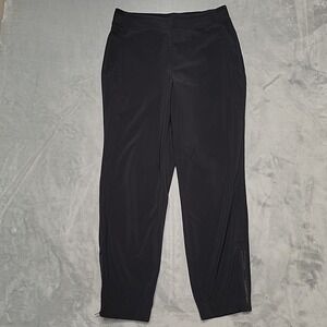 Athleta Jogger Womens 10 Black La Viva Ankle Zip Athletic Hiking Travel Active